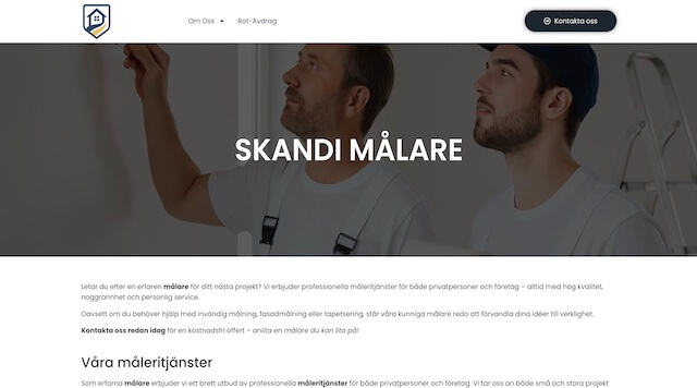 Måleritjänster i Stockholms län och Skåne län