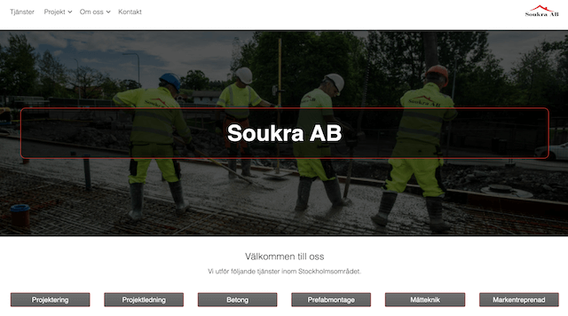 Ny hemsida till företaget Soukra AB